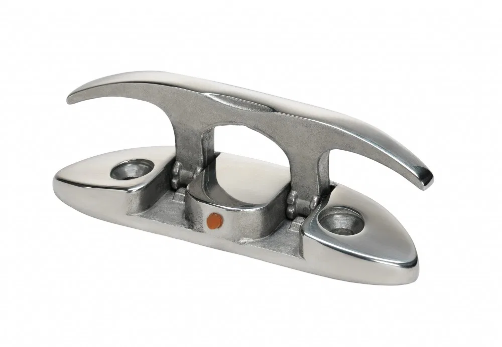 6746C – WHITECAP IND Rope Cleat, For Use With Rope Up to 3 Inch Diameter Tie-Up 6 Inch Overall Length Silver Stainles...